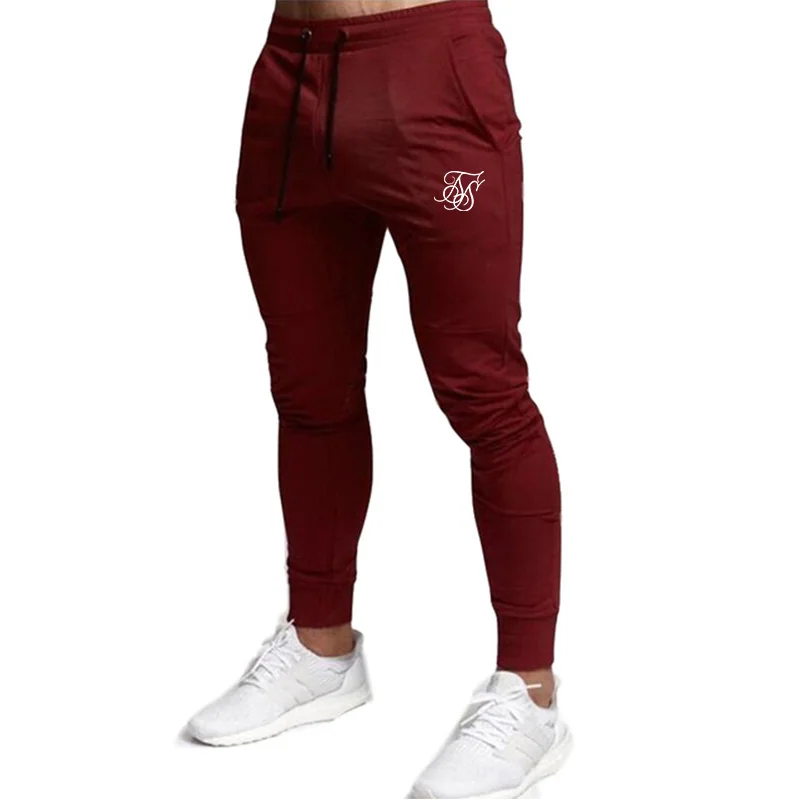 Men\'s high-quality Sik Silk brand polyester trousers fitness casual trousers daily training fitness casual sports jogging pants