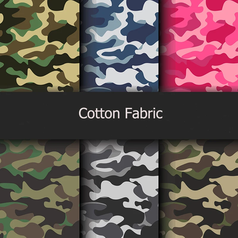 Camouflage Cotton Military Training Background Cloth Digital Printing Fabric For DIY Handmade By Half Meter