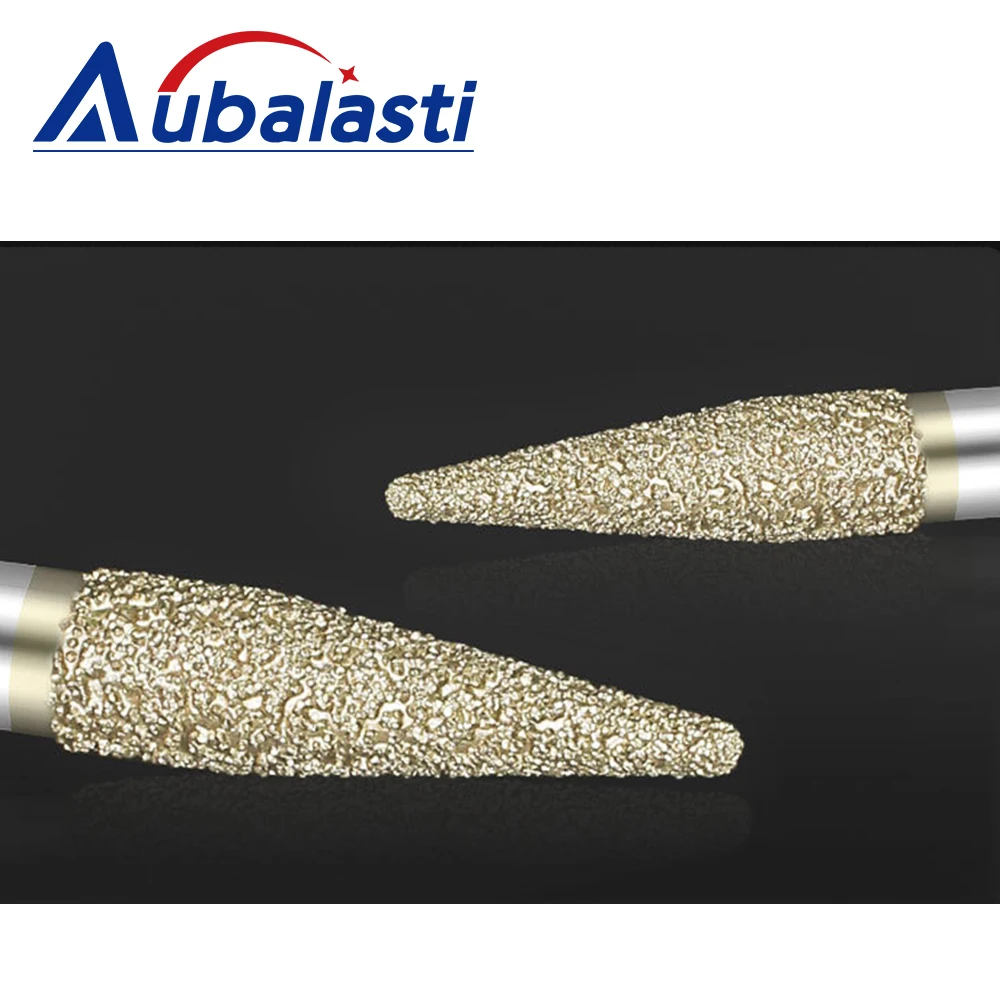 Aubalasti Melt Melting CNC Stone Carving Router Bit Stone Carving Tools Deep Relief Lettering Granite Diamond Engraving Tool