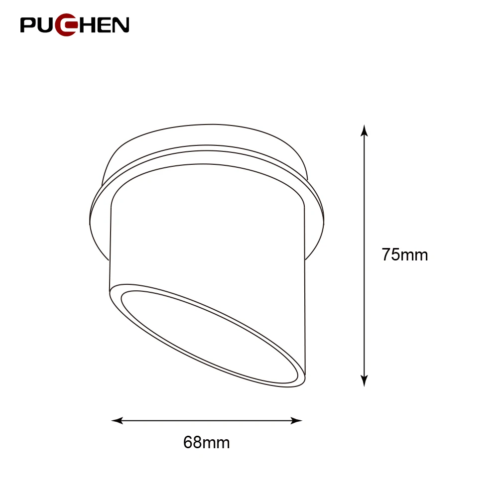 Puchen براءة اختراع الألومنيوم Gu10 Mr16 سقف Led النازل سطح شنت النازل إضاءة هابطة متراجع