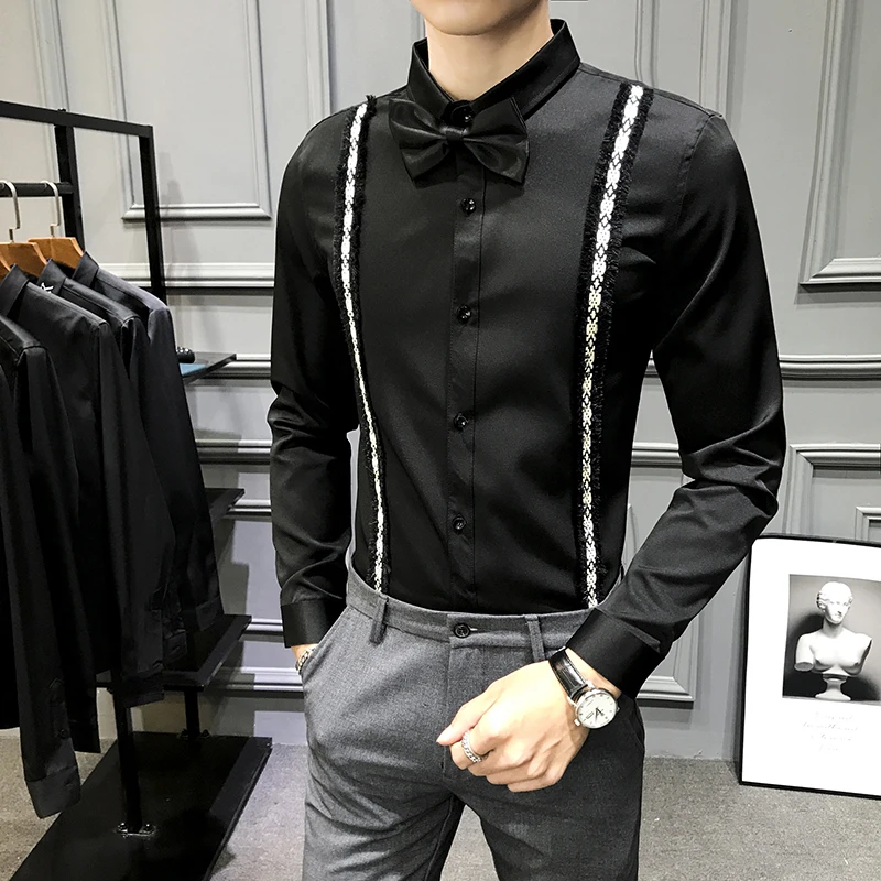 

Fit Fashion Slim Men Shirt Long Sleeve Camisas Para Hombre Casual Chemise Homme 2020 Spring Autumn Camisa Social Masculina