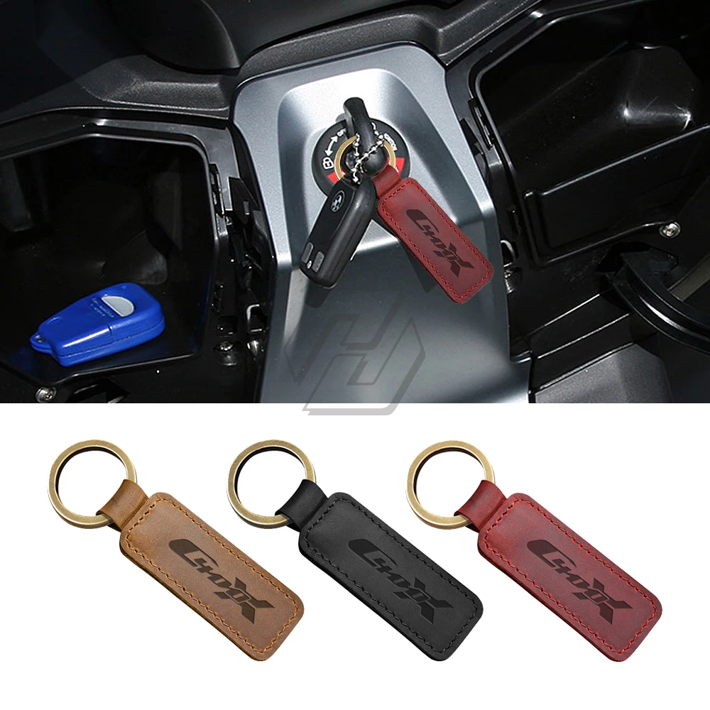 For BMW Scooter C400X C400 Motorcycle Keychain Cowhide Key Ring