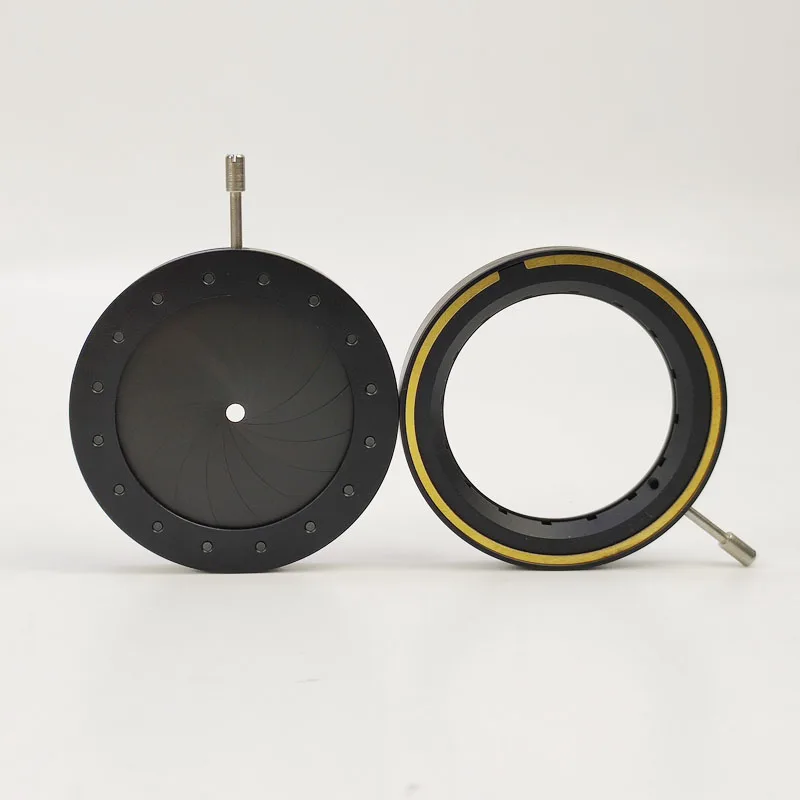 1 pz 2.5-36mm Zoom regolabile diaframma ottico diaframma apertura condensatore fotocamera digitale adattatore per microscopio uso con lame da 18 pezzi