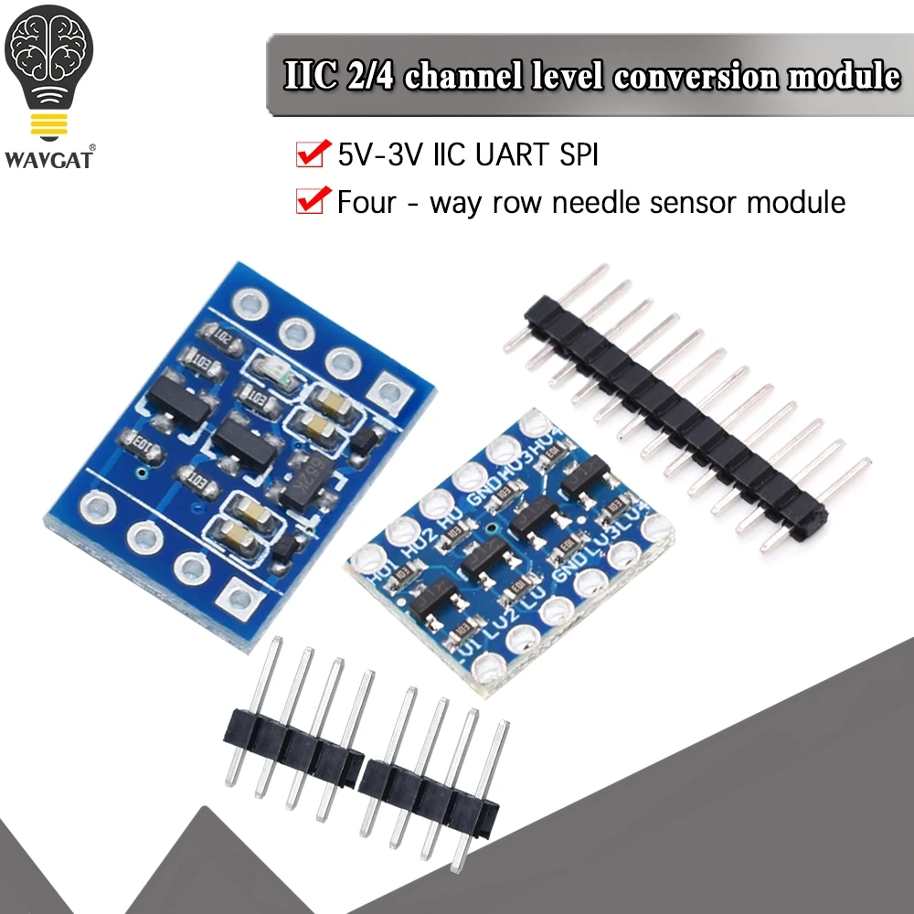 2/4-kanałowy konwerter poziomu logicznego IIC I2C Dwukierunkowy moduł 5 V do 3,3 V dla Arduino