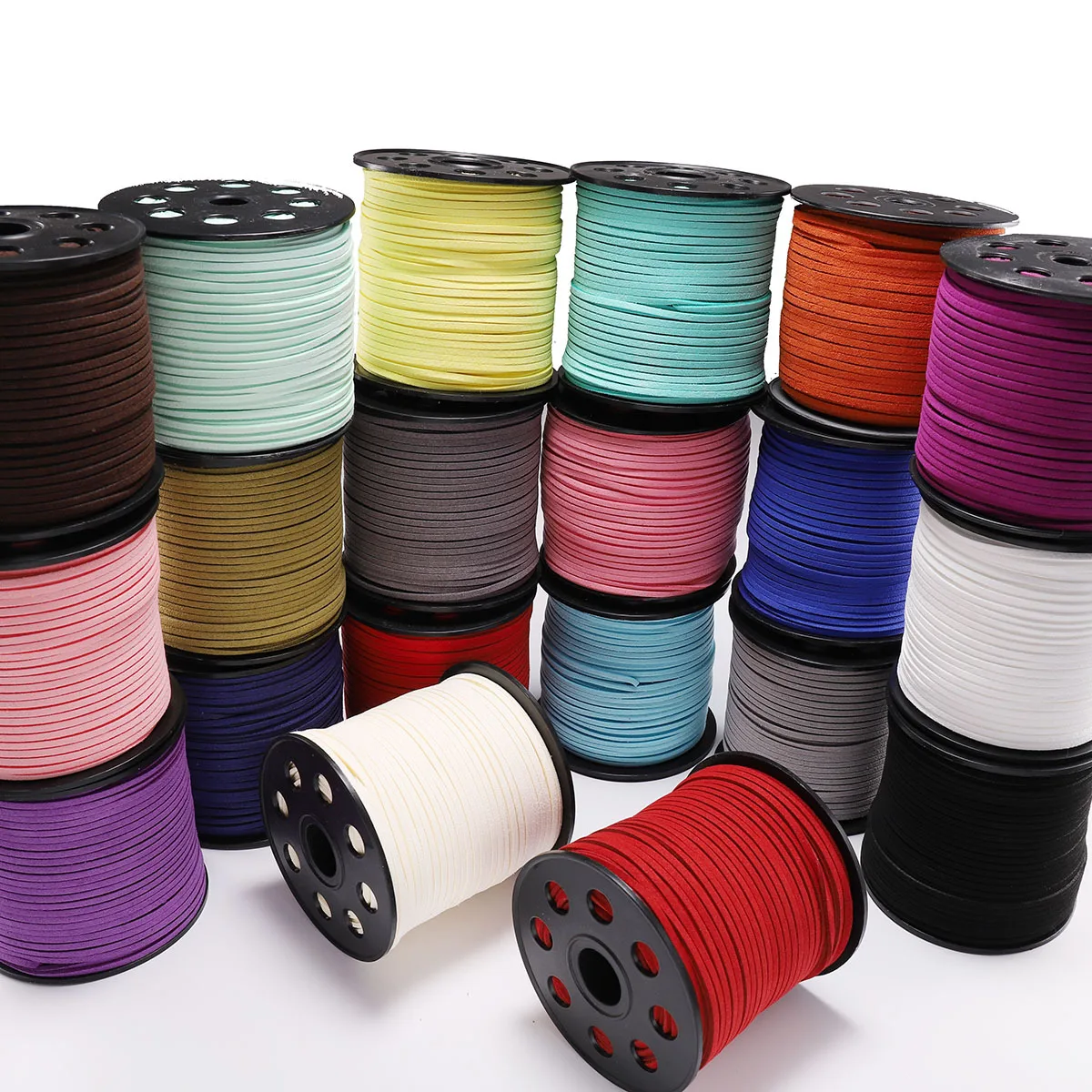 2.6MM 5yards 33colors Flat Faux Suede Braided Cord Belt Leather Korean Velvet Leather for Jewelry Making Diy Handmade Bracelet