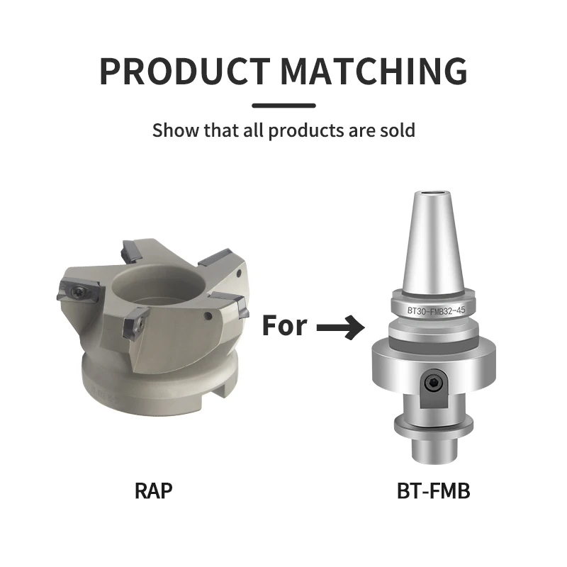 RAP 300R 50-22-4T 400R 63-22-4T 400R 80-27-5T 75 derece pozitif kafa 25.4 50mm APMT1135/APMT1604 CNC freze kesicisi yüz değirmen