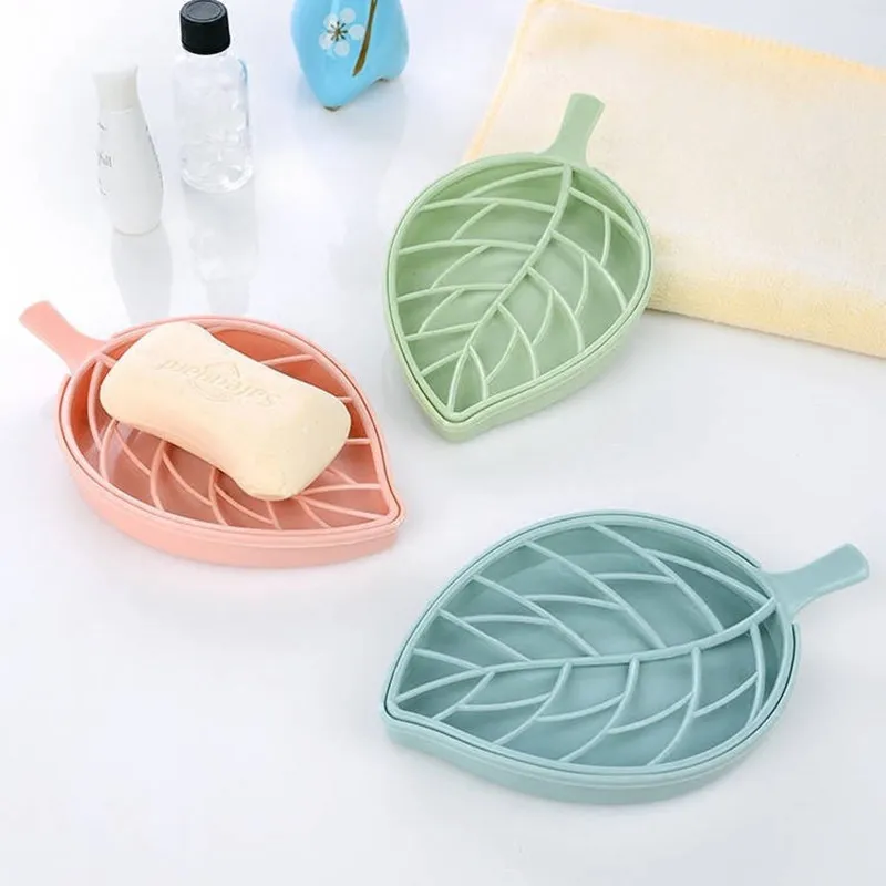 Neue Blatt Form Seife Halter Non Slip Seife Stand Fall Box Wc Dusche Tray Ablassen Rack Bad Gadgets Seifenschale