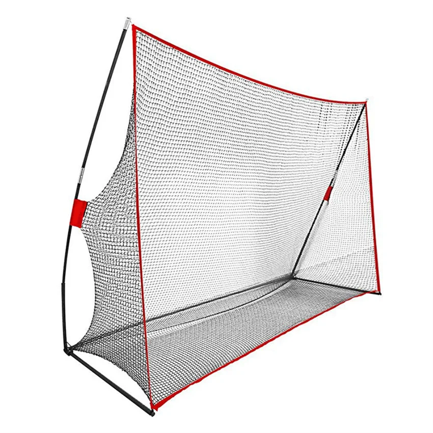 Portátil 10 * 7ft prática de golfe bater balanço rede de náilon para indoor ao ar livre destacável gaiola de golfe treinamento auxiliares com saco de transporte GF-06