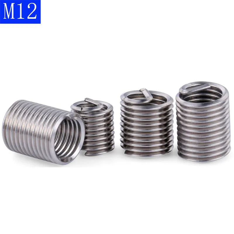 

M12 x 1.75 Helicoil Threaded Insert 304 Stainless Steel Thread Repair Wire Insert