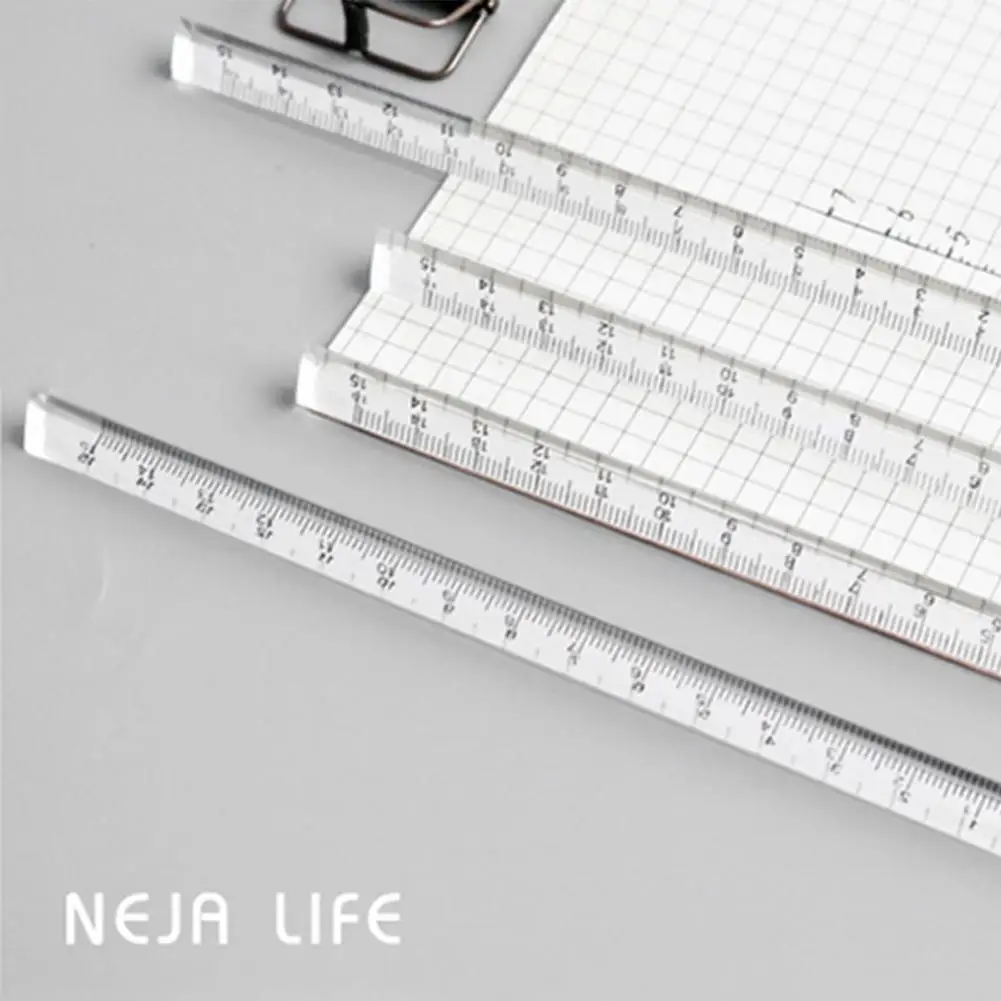 Scale Ruler Clear Scale Print Long Lasting Transparent Triangle Student Scale Rulers for Architects