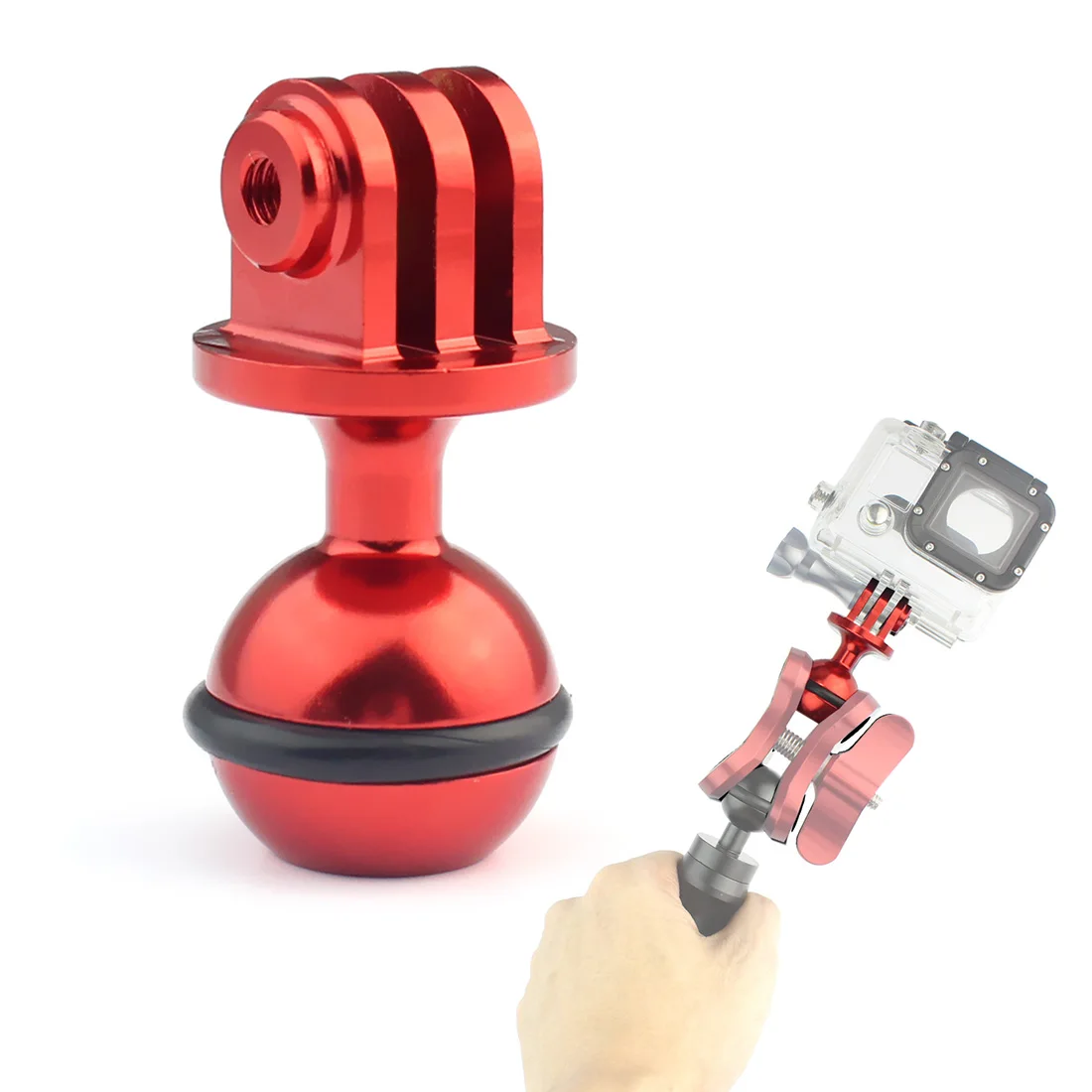 Camera Ball Head Tripod Adapter Flash Light Bracket Mount Base for Gopro 13 12 11 10 9 DJI Osmo Action Action2 DSLR Underwater