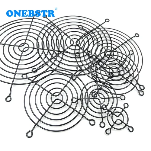 Imagen 2 del producto Cubierta de ventilador de refrigeración de CPU negra de alta calidad, red de hierro de 4cm, 5cm, 6cm, 7cm, 8cm, 9cm, 12cm, 13,5 cm, 14cm, chasis de ordenador, gran oferta