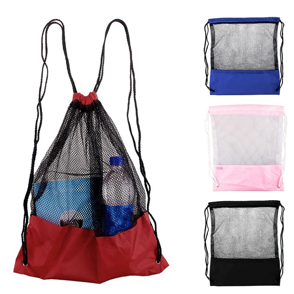 New Fashion Mesh coulisse zaino Tote Sport Pack abbigliamento scarpa borsa da viaggio zaino da spiaggia shopping creativo zaino per studenti