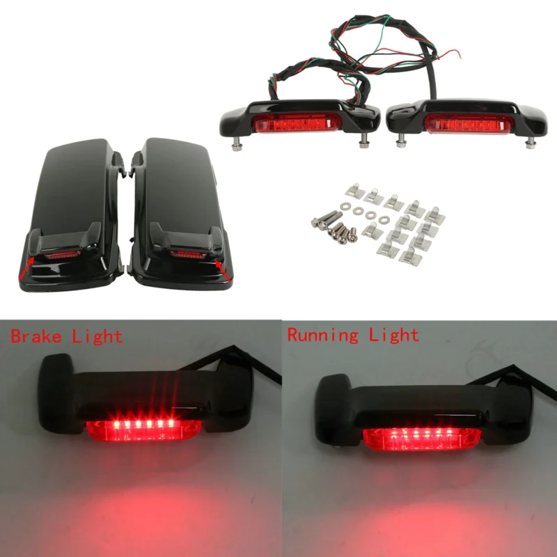 Kit de luz LED para alerón de tapa de alforja de motocicleta, para Harley Touring Road King Electra Street Glide Ultra Classic 2014-2023