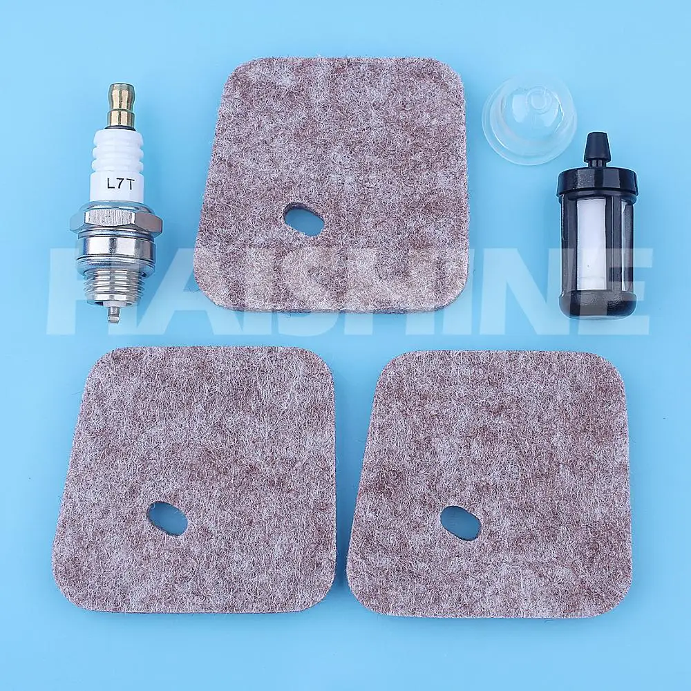 Imagem -03 - Filtro de ar de Combustível Vela de Ignição Kit para Stihl Fs38 Fs45 Fs46 Fs55 Km55 Hs45 Fs55r Hs45 Fc55 Aparadores Pincéis