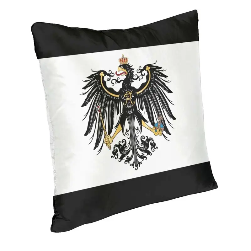 Personalized Flag Of The Kingdom Of Prussia Square Pillow Case Home Decor German Patriotic National Flag Cushion Cover For Car