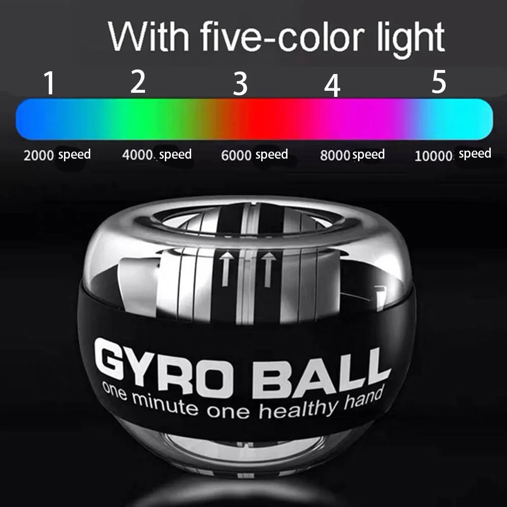 Power Wrist Ball for Gyroscope Spinning Wrist Rotor Gym Hand grip Exerciser, Gyro Fitness Ball Muscle Relax,Strength Force,30LBS