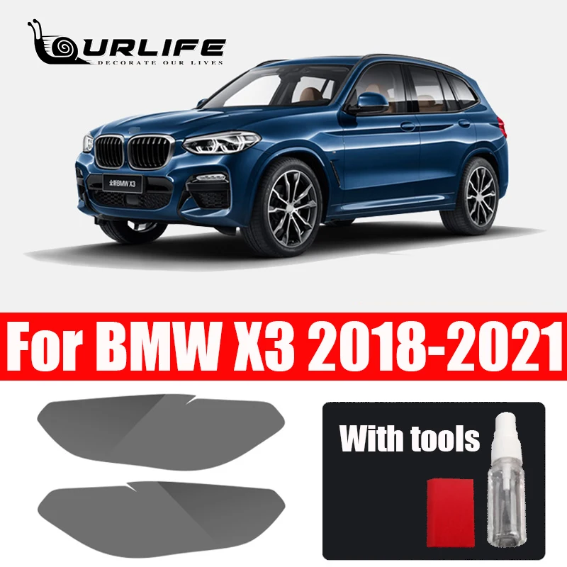 

2 Pcs Car Headlight Tint Black Protective Film Vinyl Protection Transparent TPU Sticker For BMW X3 G01 2020 M Accessories