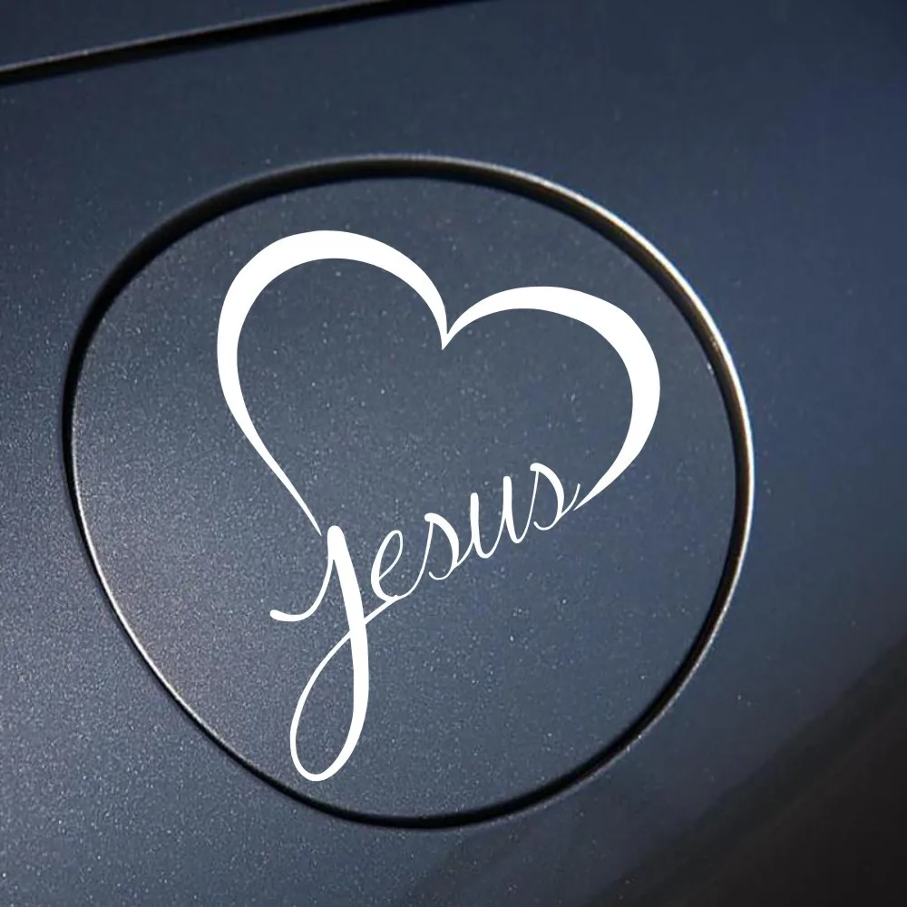 Jesus Heart Car Auto Reflective Sticker decoration Christ Love Glue Body Tail Stickers gadget accessories exterior pegatina