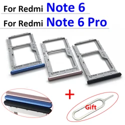 New SIM Card Tray Slot Holder For Xiaomi Redmi Note 6 Pro Replacement Parts With Pin