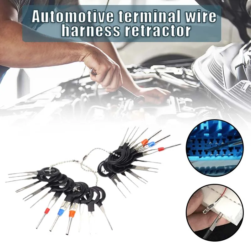 

Super Terminal Ejector Kit Car Pin Extractor Terminal Removal Tool Wiring Crimp Connector Puller Plug Repair Hand Tool