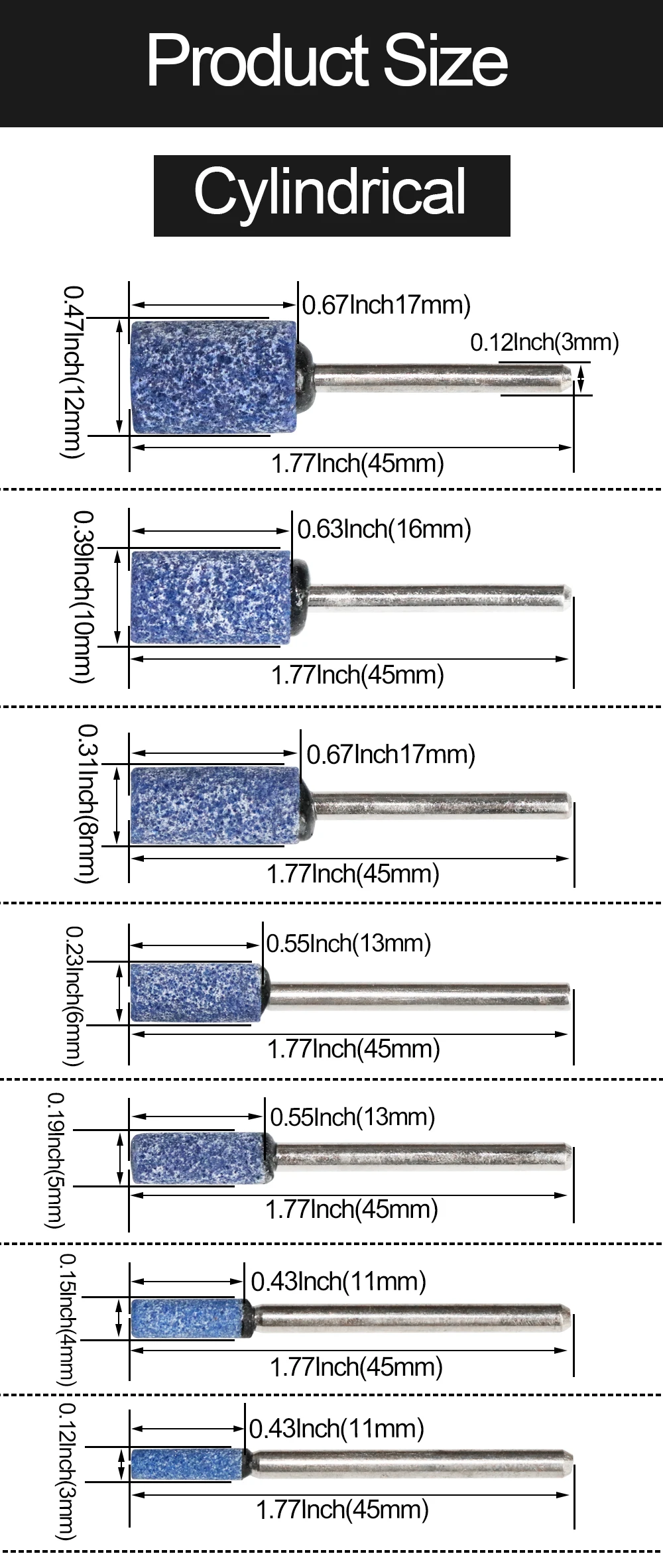 10 stücke Polieren Kopf Rad Schleif Montiert Stein Für Dremel Rotary Power Werkzeuge Elektrische Schleifen Stein Rad Dremel Zugang – Detail 3