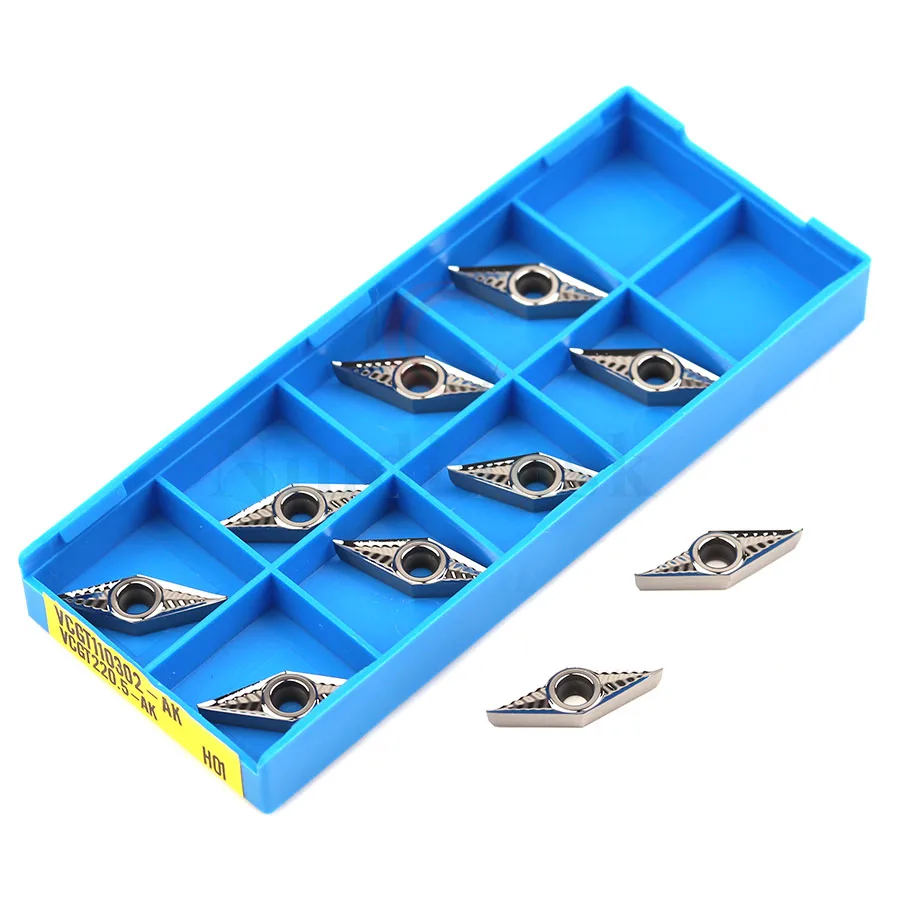 1pc S16Q/S20R-SVUCR11 CNC arbor inner hole boring turning tool cutting edge angle 95°+10pcs VCGT VCMT Carbide lathe inserts suit