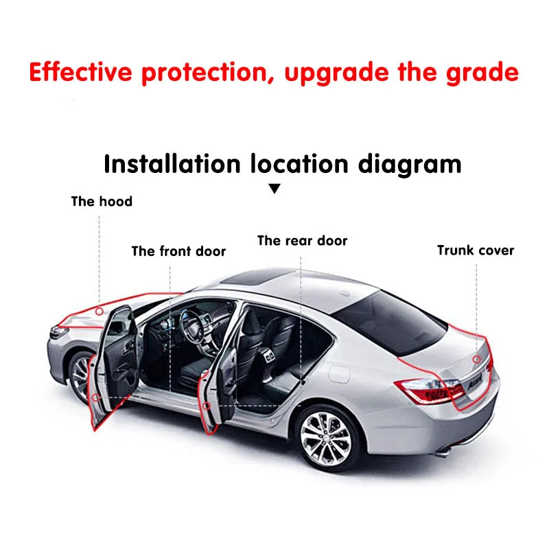 Car Door Edge Scratch Protector Strip, Mitsubishi Asx, Lancer 10, Outlander, Pajero, Sport 9, L200, Colt, Carisma, Galant, Grandis