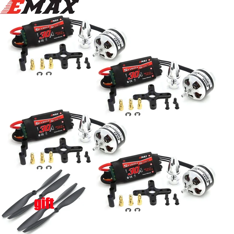 EMAX XA2212 820KV 980KV 1400KV motore con Simonk 30A ESC con 1045 puntelli Set per modello RC per F450 F550 RC Quadcopter