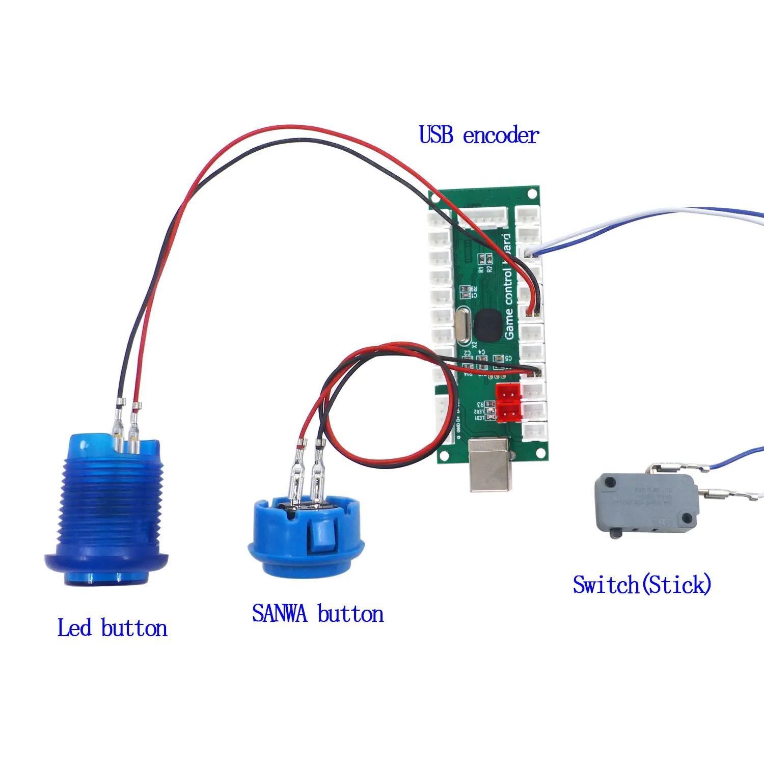 Codificador USB para juegos de Arcade SJ @ JX, controlador de Joystick de botón Arcade sin retardo para Retropie, Raspberry Pi MAME