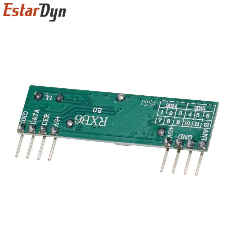 Módulo receptor inalámbrico RXB6, 3V-5,5 V CC, 433Mhz, RF superfluorescente, para Arduino/ARM/AVR