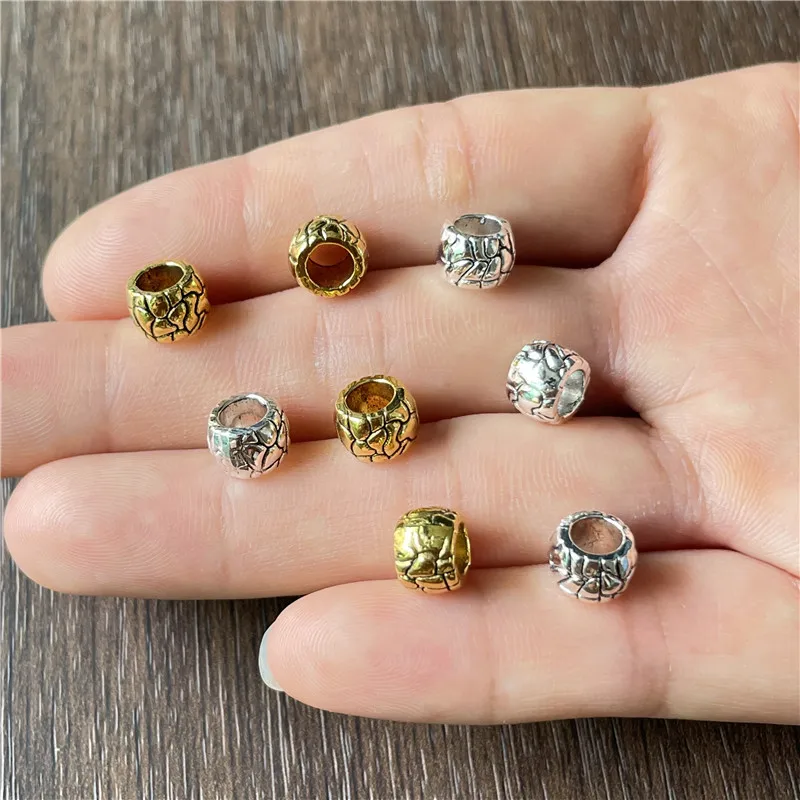 

JunKang 20pcs 8mm ring metal spacer beads loose connectors fashion jewelry making DIY handmade bracelet necklace accessories