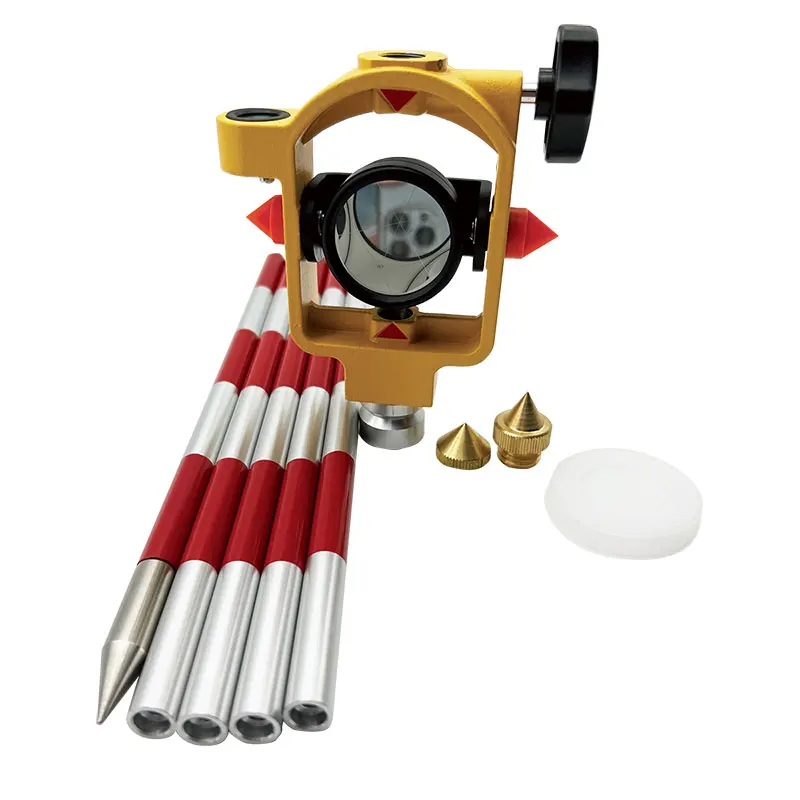 Yellow ADS106 mini prism with MINI prism pole FOR TOTAL STATIONS Prism constant: 0 /-30MM