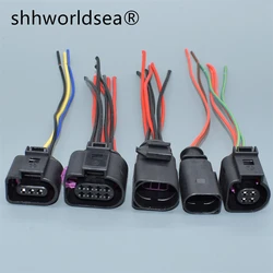 shhworldsea 2,3,4,6,8Pin male female Electrical Harness Connector Plug Wiring For VW Audi A4 A6 A8 Q5 Q7 2004 - 2009 1J0973702
