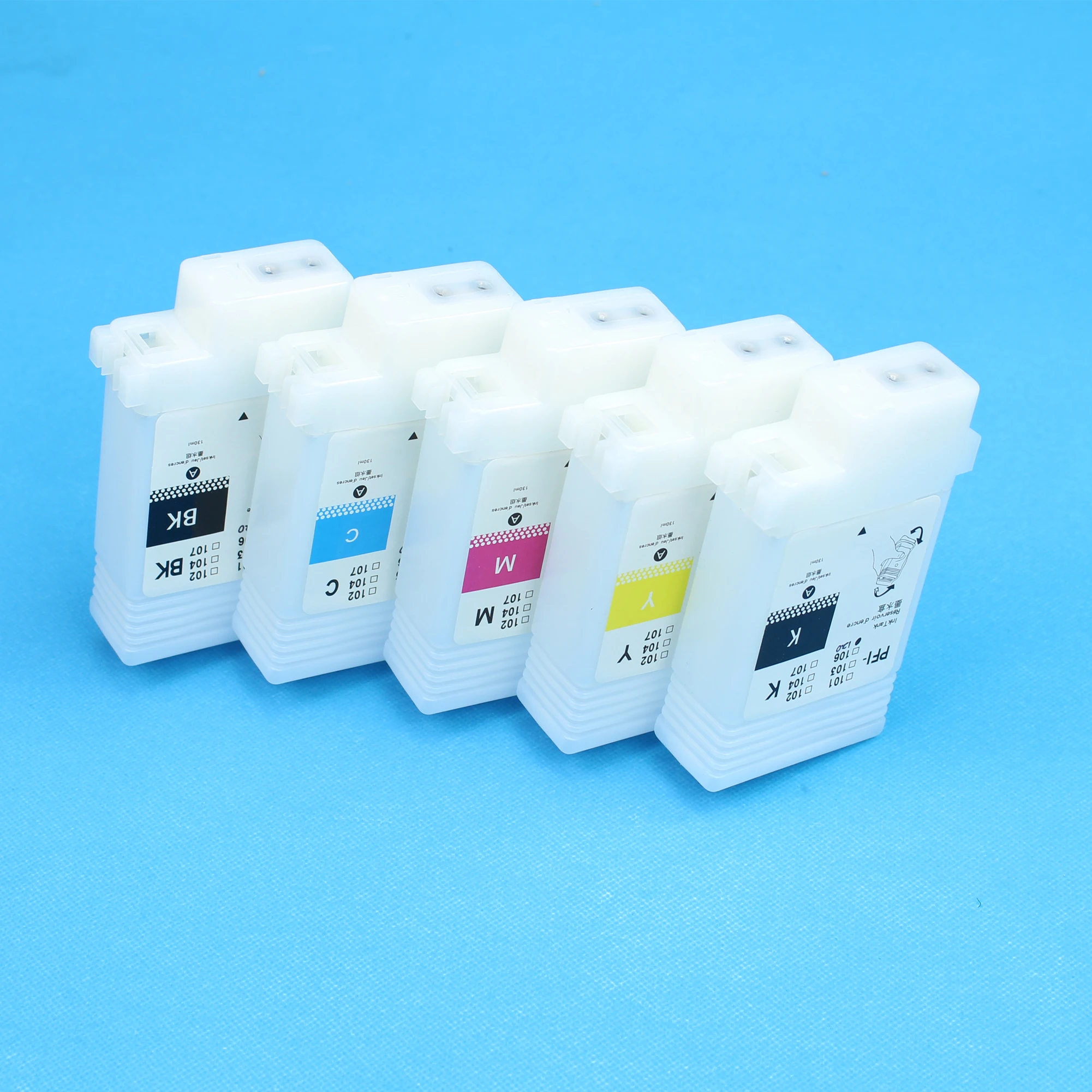 

6 Colors PFI-102 Refill Ink Cartridges PFI 102 with Chips For Canon iPF500 iPF510 iPF600 iPF605 iPF610 iPF700 iPF710 iPF720