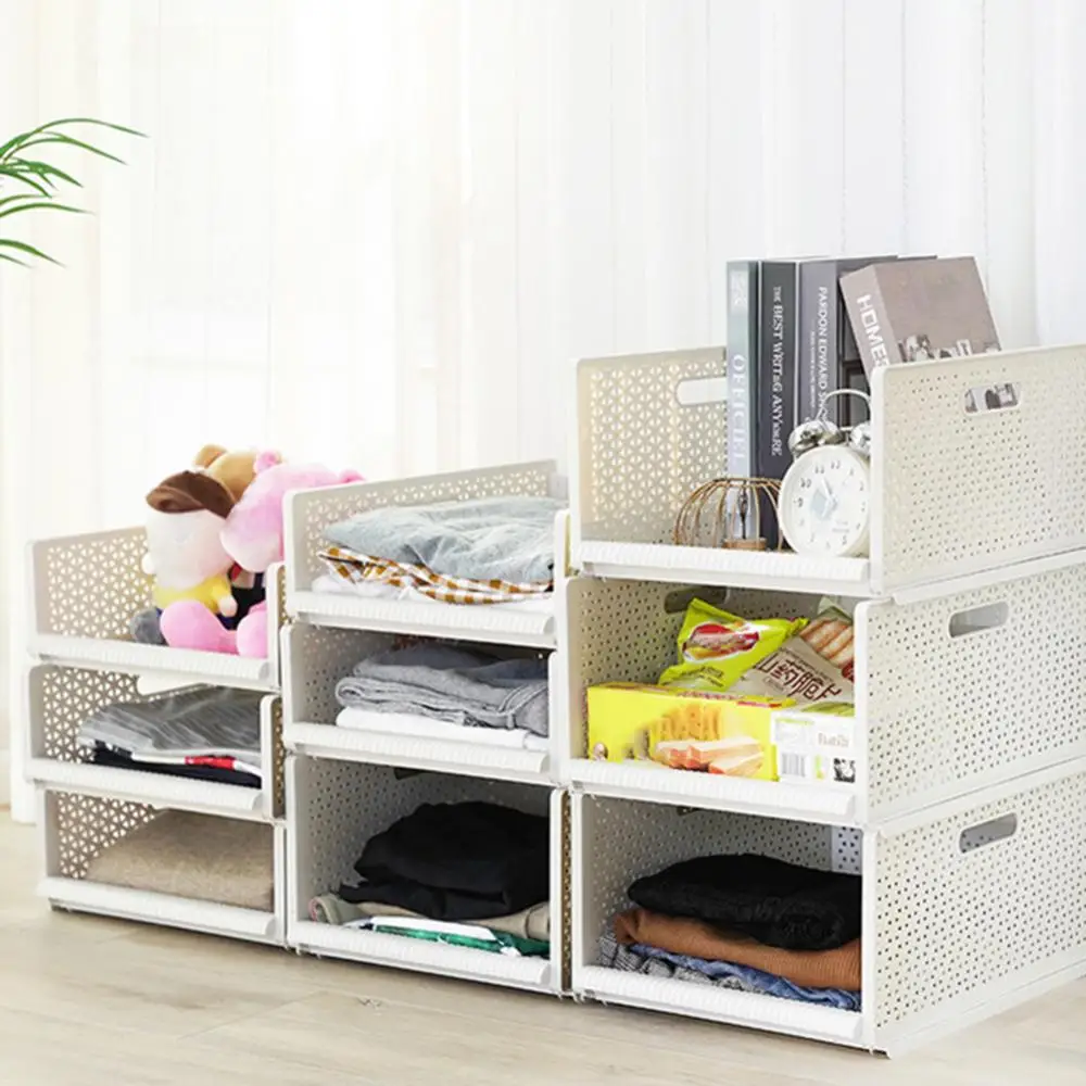 Detachable Clothes Organizer корзина для белья Wardrobe Partition Board Drawer Basket Shelf Box