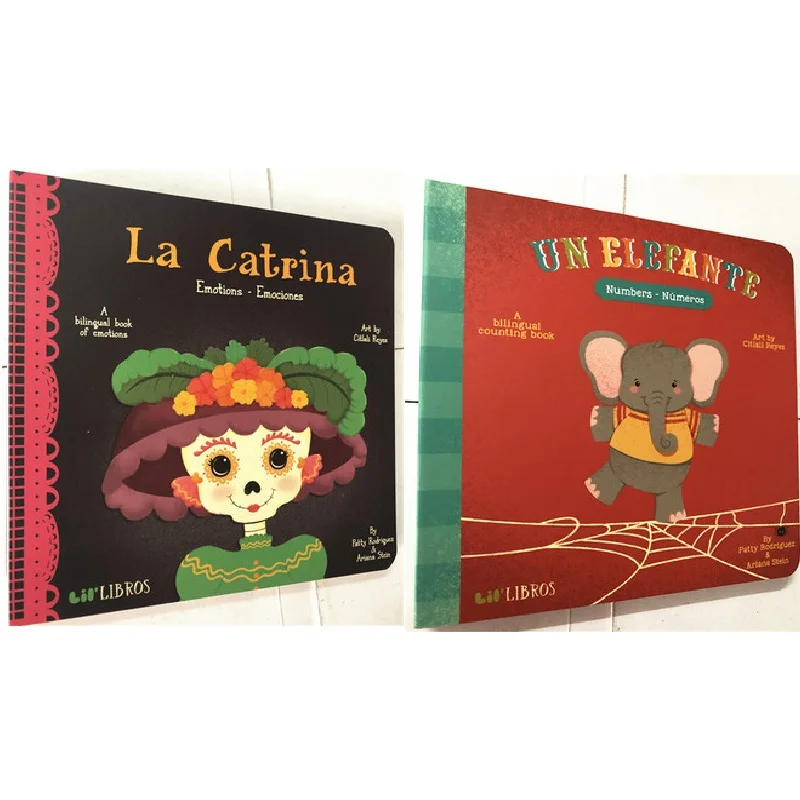 

2 Books Parent Child Kids Toddler Baby Spanish Book Early Education Enlightenment Cute Picture Libros Book Age 0-3