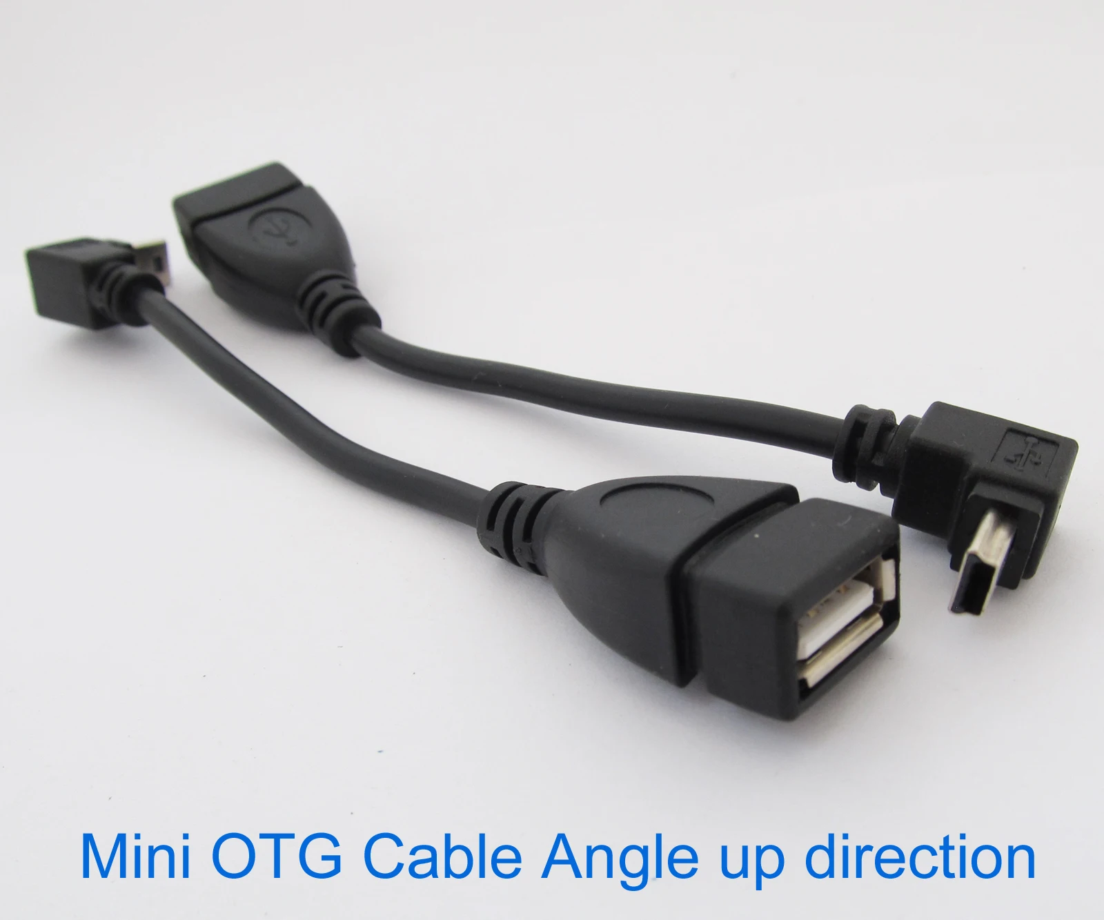 1pc UP Angle 90D Host OTG Adapter Cable Mini 5pin USB male to USB 2.0 Female