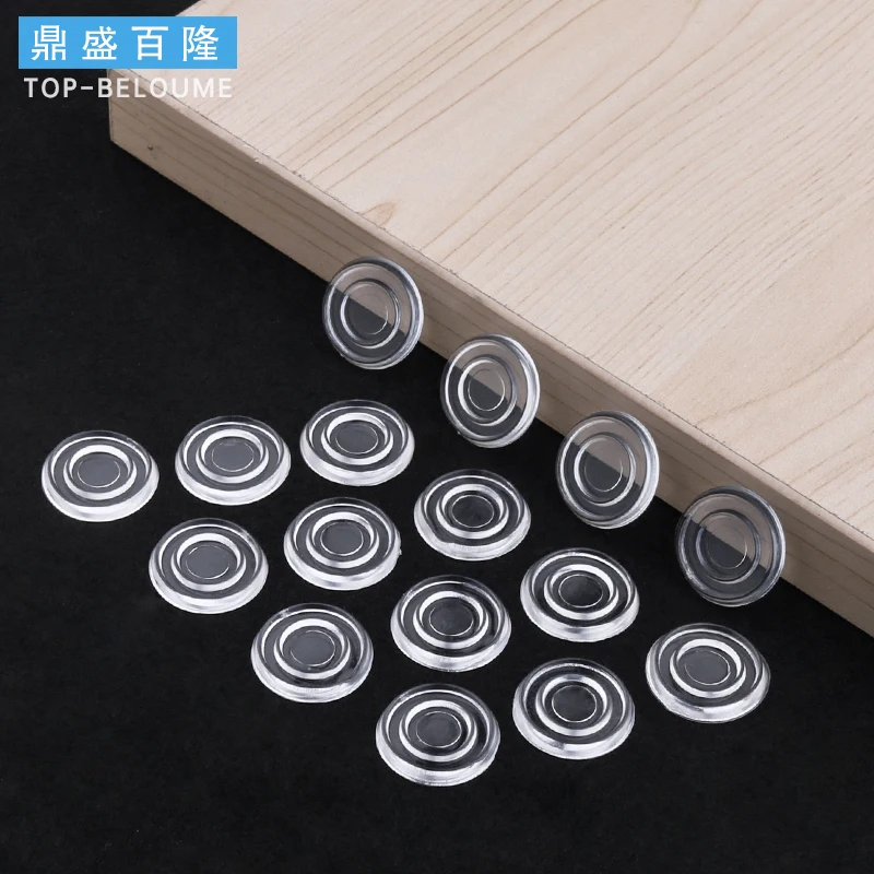 Glass anti slip gasket mahogany furniture glass tabletop anti slip insulation sucker transparent silicone rubber tea table pad