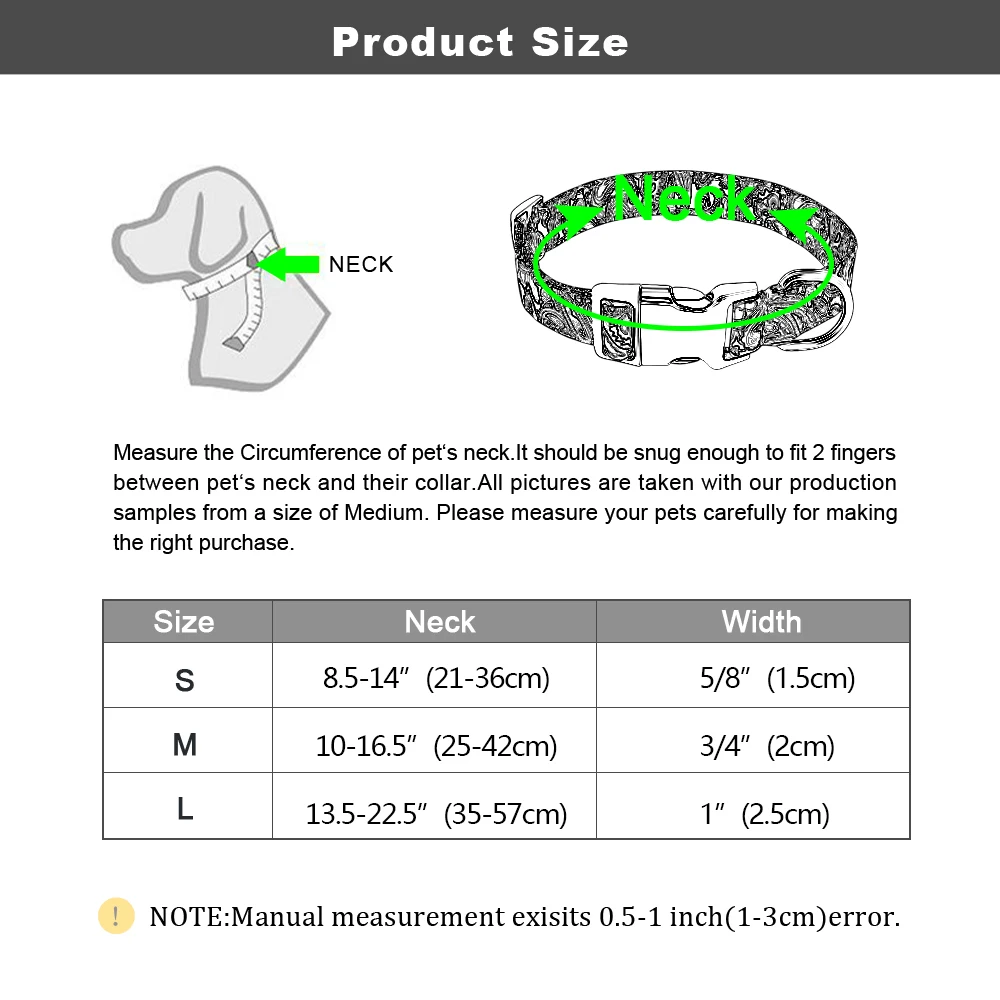 Personalized Nylon Dog Collar Customized Pet Collar Engraved ID Tag Nameplate Buckle for Small Medium Large Dogs Pitbull Pug