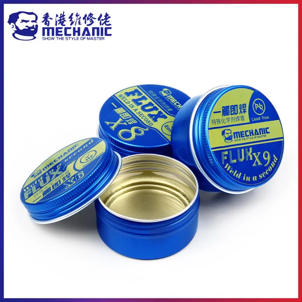 MECHANIC X Series Imported Mild Rosin Halogen & Lead-Free Solid Welding Flux No-Clean Soldering Paste for PCB Board BGA Repair