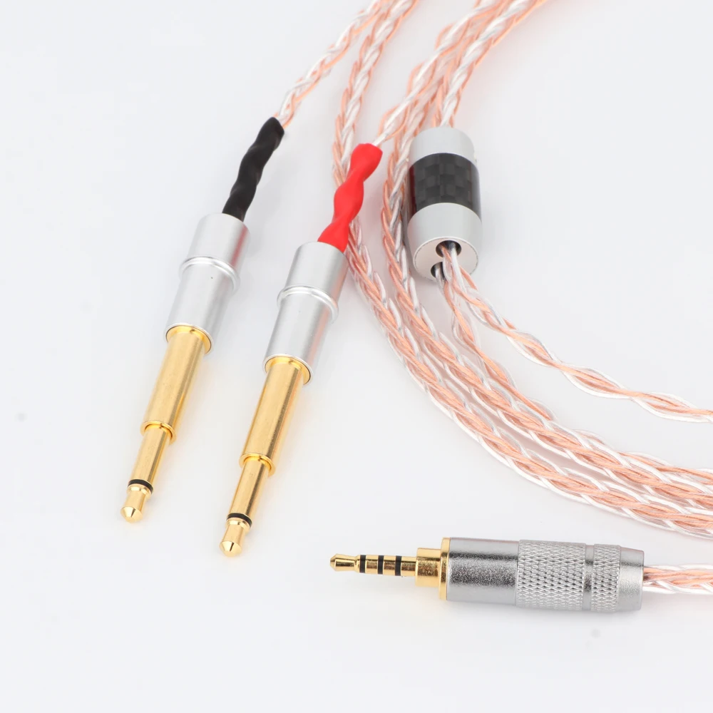 HiFi 2.5mm to 2X3.5mm With OCC Silver Plated Earphone Cable for MEZE99 Classics 99neo NEO NOIR Sony WM1A, NW-WM1Z, PHA-2