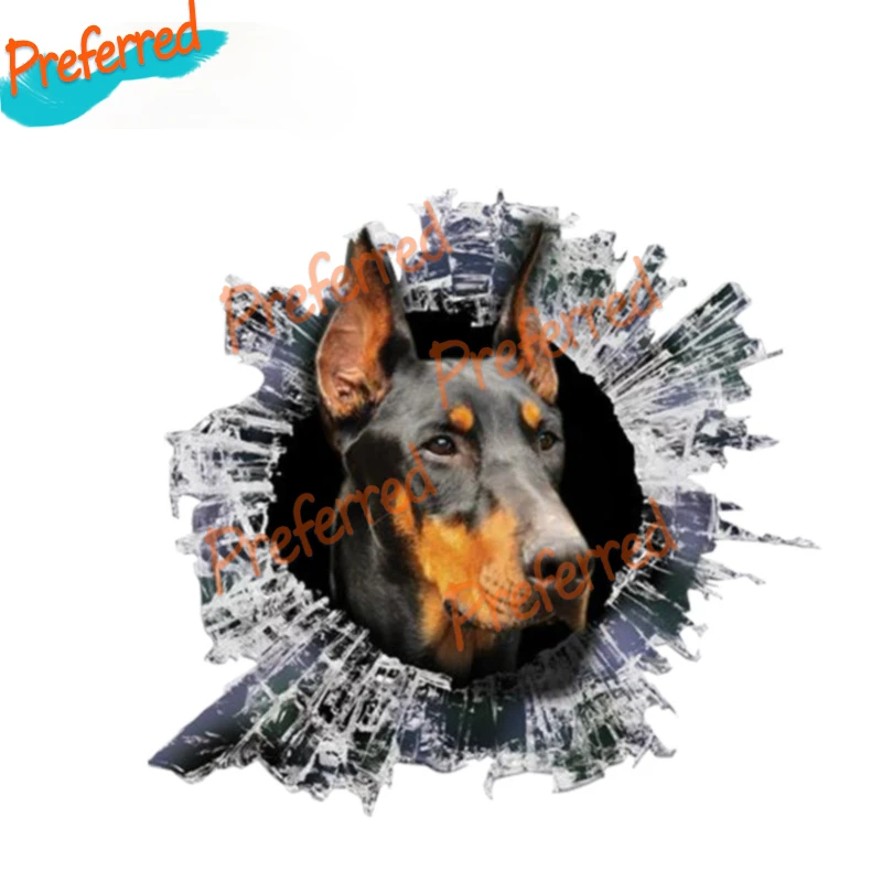 Classic Doberman Waterproof Animal Decal Motocross Racing Laptop Helmet Trunk Wall Vinyl Car Sticker Die Cutting