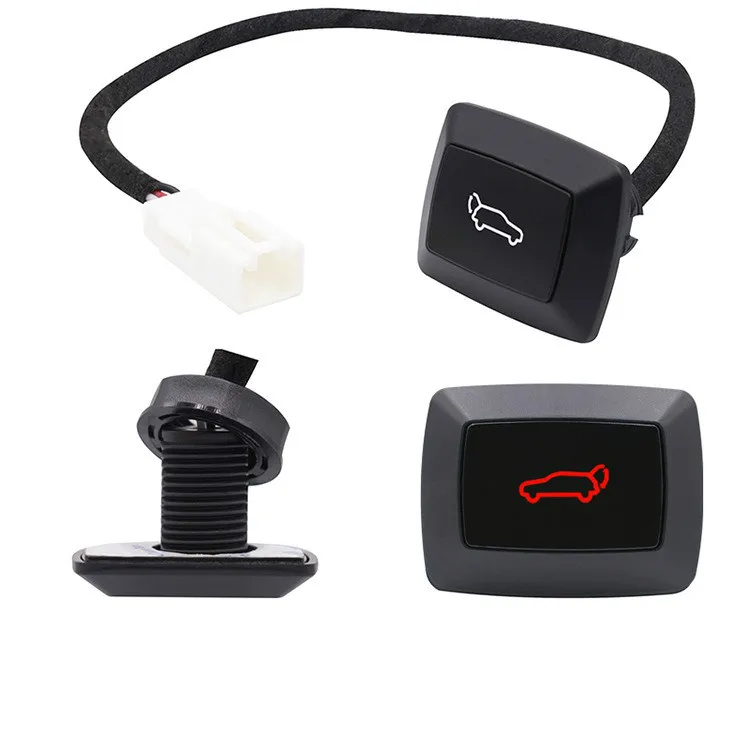 1 Pcs Universal Car Rear Trunk Switch Luggage Door switch power liftgate switch  Light with Red Light Open Button trunk sensor