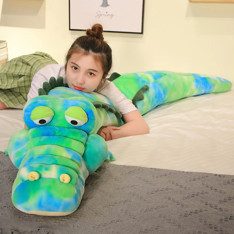 

80-170CM Colorful Crocodile Stuffed Toy Pillow Cute Crocodile Doll Fashion Crocodile Home Stuffed Animal Birthday Gift