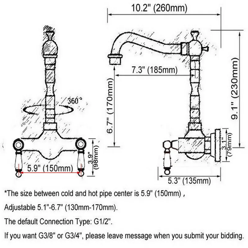 Dipoles Chrome Kuningan Wall Mounted Kamar Mandi Keran Wastafel Dapur Putar Cerat Mixer Keran Ganda Keramik Menangani Tuas Mnf570