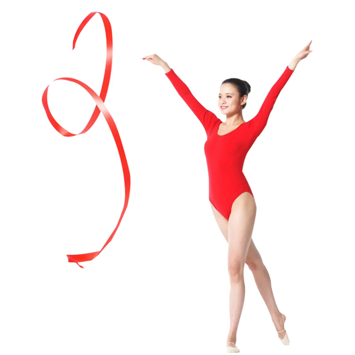 Cintas de gimnasia rítmica para niños y adultos, cintas coloridas para gimnasia, Ballet, baile artístico, 12 piezas, 4m