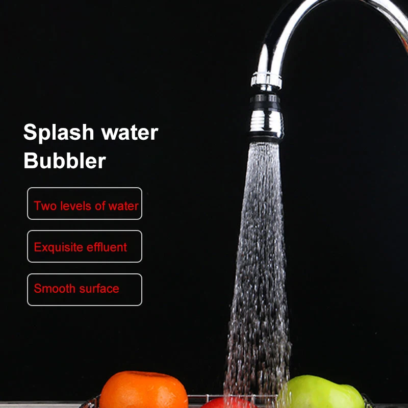 1/2pcs Water Tap Nozzle Anti-splash Kitchen Faucet Aerator 360 Rotating Extender Tap Water Saving Faucet Sprayer Adapter Filter