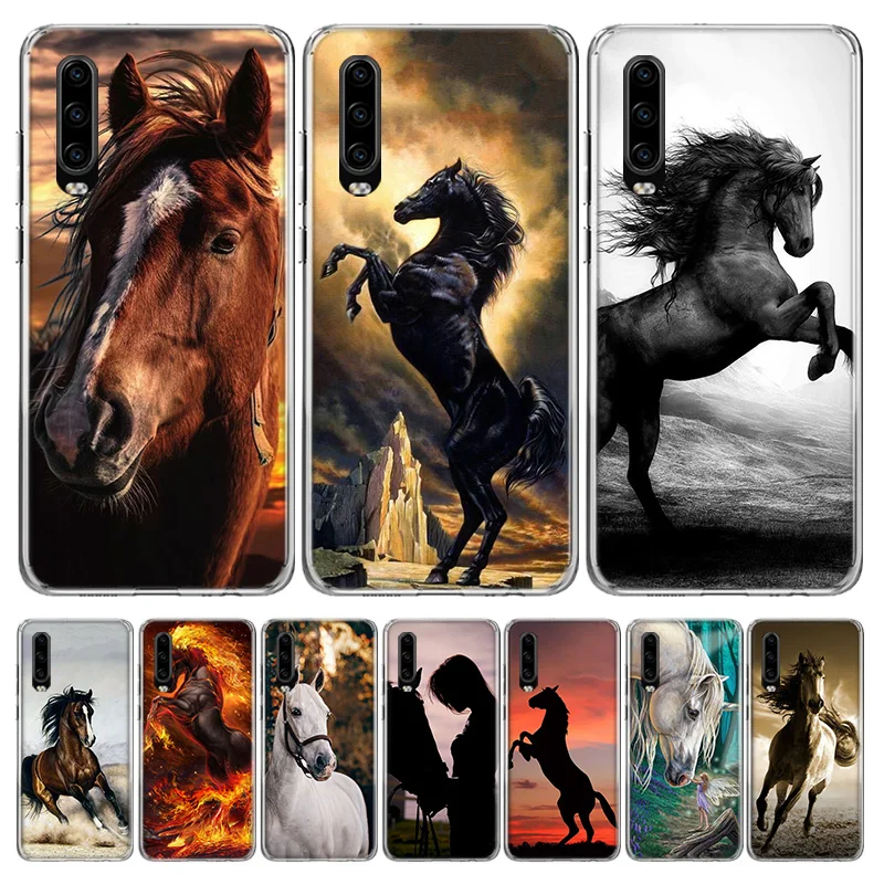 Horse Great Beauty Galloping Silicon Call Phone Case For Huawei P30 P20 P40 P50 P10 Mate 20 30 40 10 Lite Pro Casing Customized