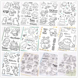 New Christmas animals Clear Silicone Stamp / seal for DIY Scrapbooking / Album Decorative Clear Stamp Sheets A656